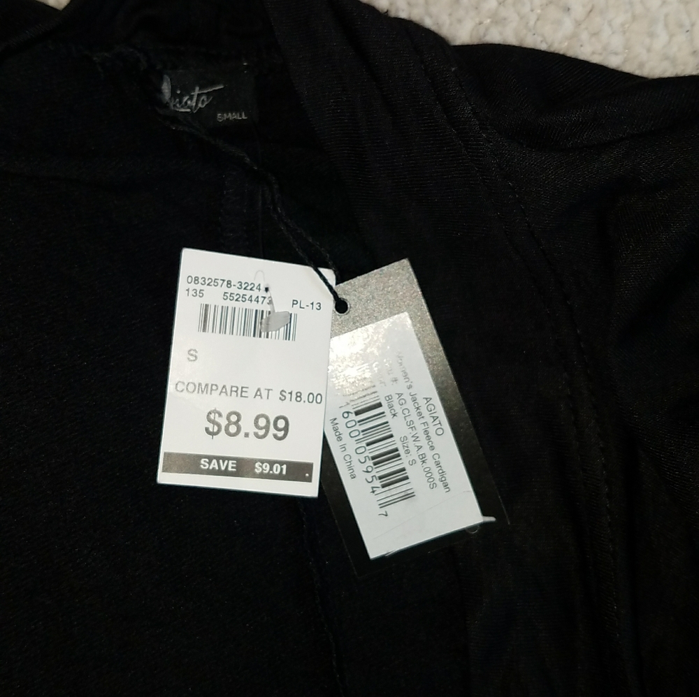 Women's Small Black Agiato Cardigan with  NYCC Pants Size 6